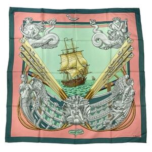 Hermes Vintage Silk Scarf Zephyr Carre 90 Julie Abadie